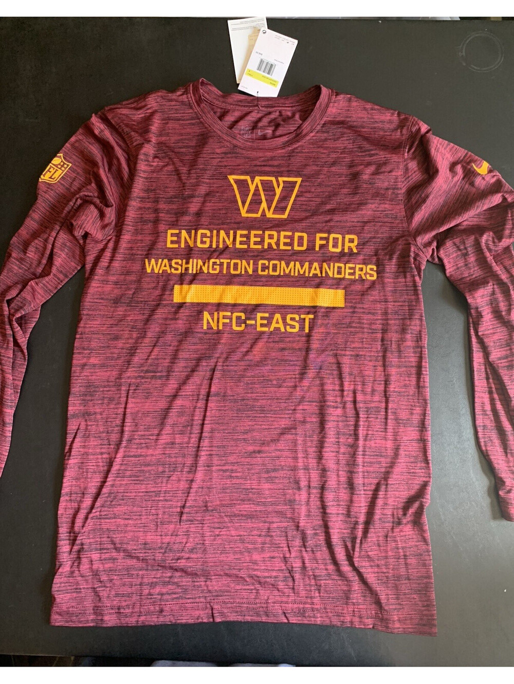 Nike NFL Washington Commanders Velocity Long Sleeve Dri-Fit Shirt Men’s Small